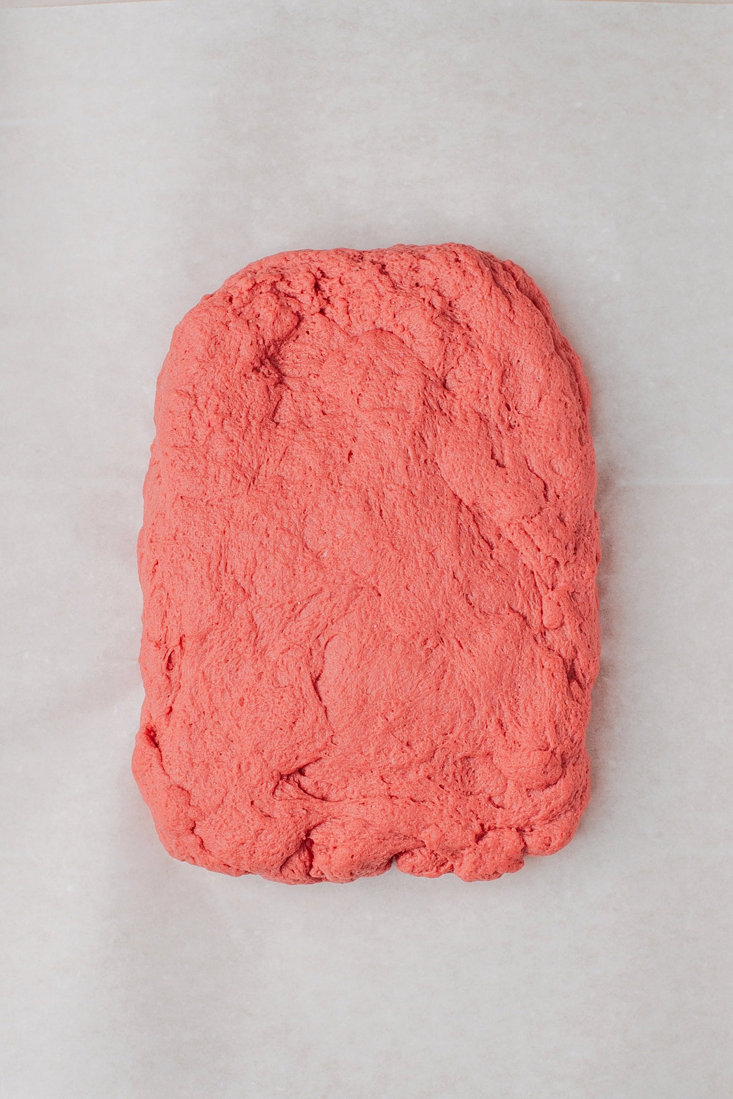Seitan dough shaped into a rectangle.