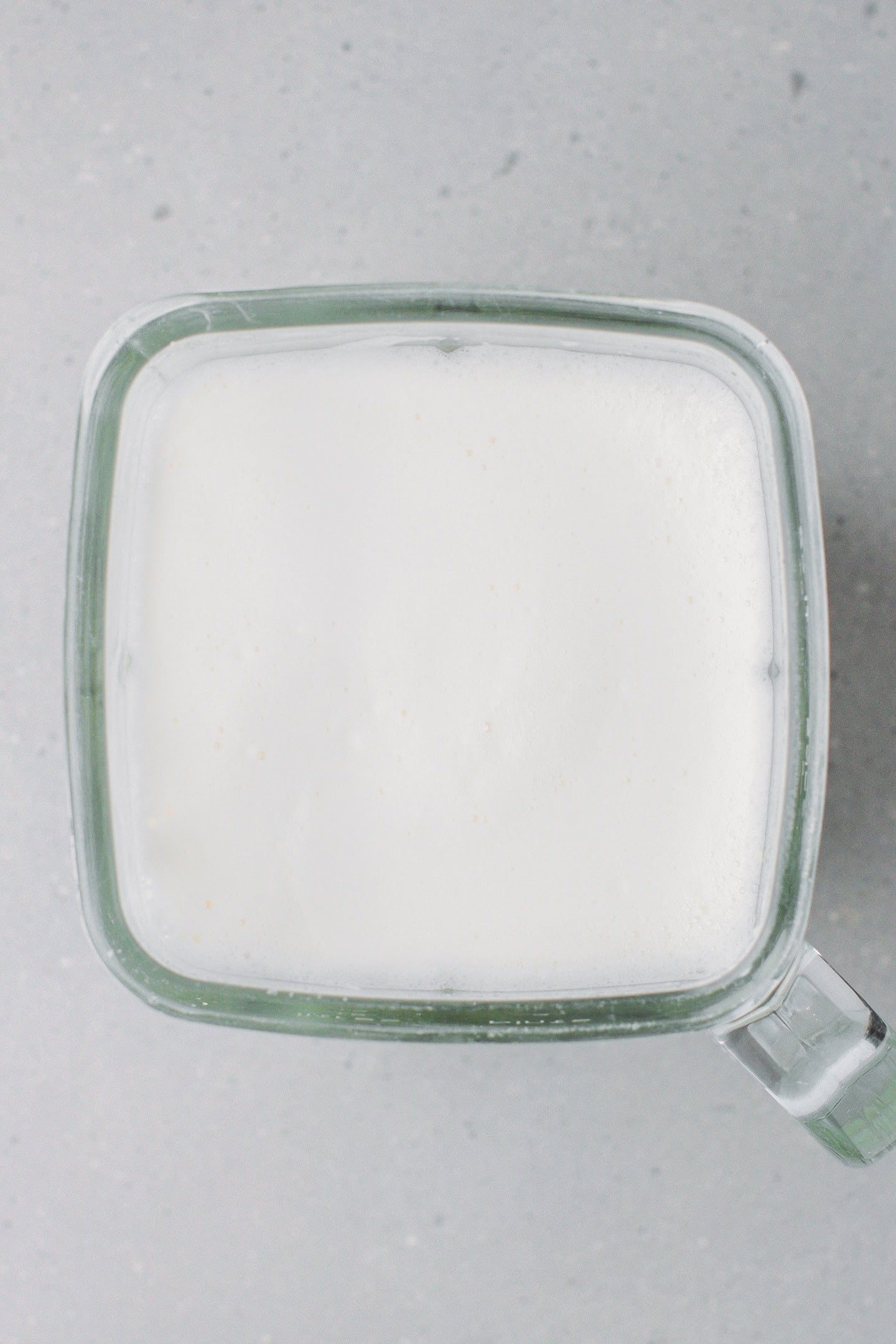 Blended fava beans mixture in a blender.